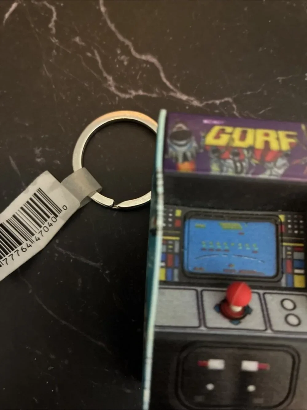 Mini Arcade Game Keychain Gorf Retro Video Game Style Key Ring Toy